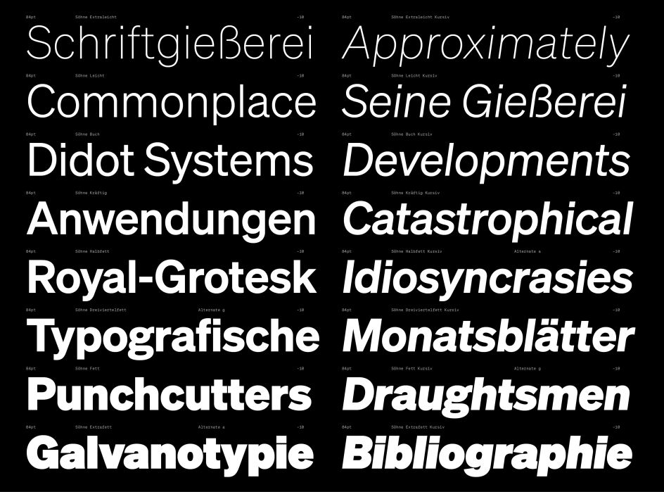 Söhne by Klim Type Foundry